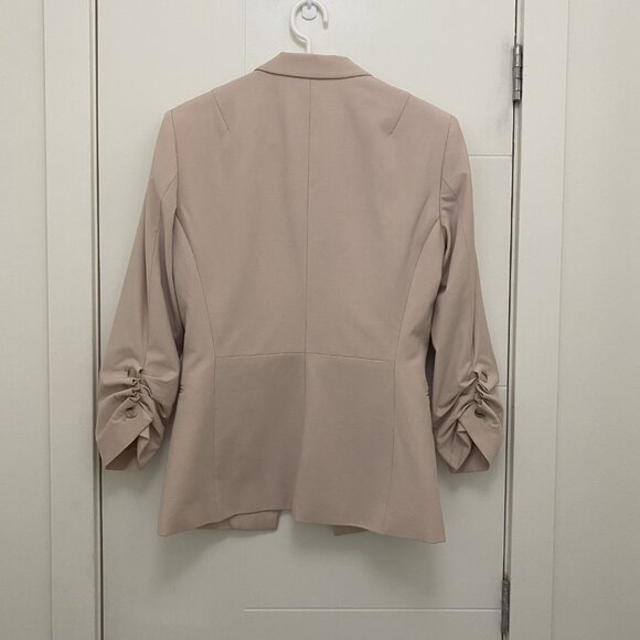 Elizabeth and James Pink Blazer with Ruched Sleeve - Picture 2 of 5